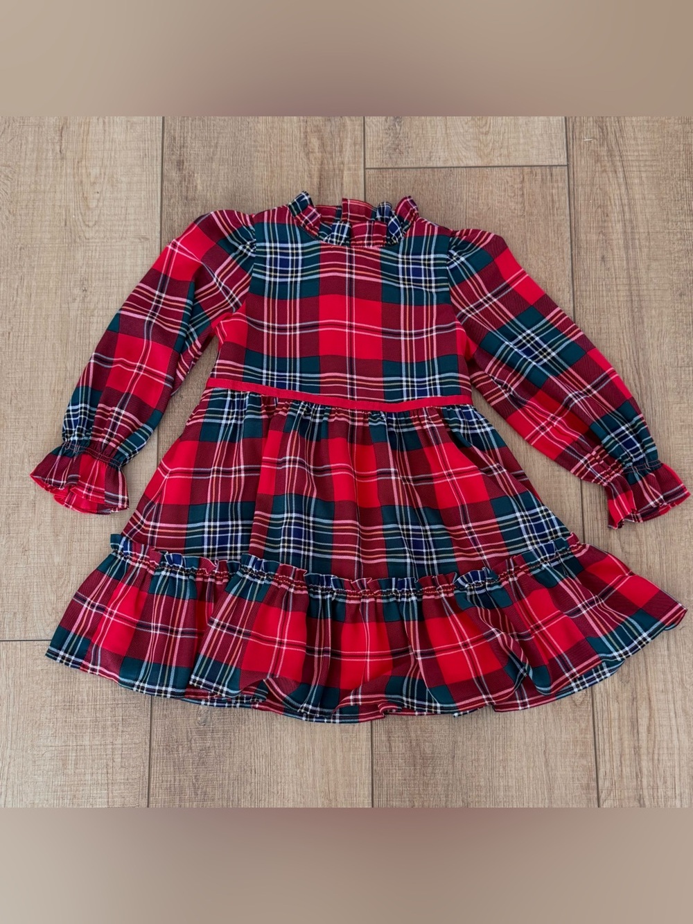 Janie and Jack Holiday Tartan Plaid Dress Girls Size 4 NWOT